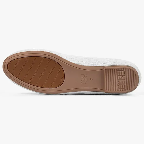 Vista 4 de MUSSHOE Zapatos planos cómodos con lazo y encaje transpirable para mujer