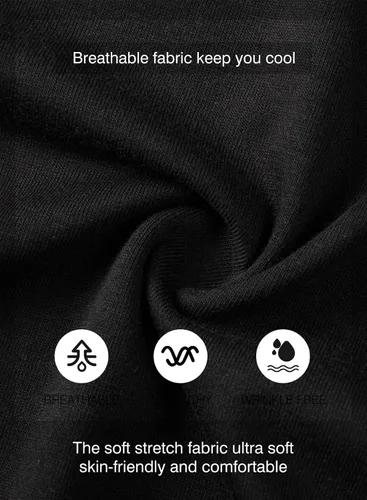 Vista 5 de JMIERR Paquete de 3 camisetas de algodón Hipster Hip Hop de cuello redondo para hombre