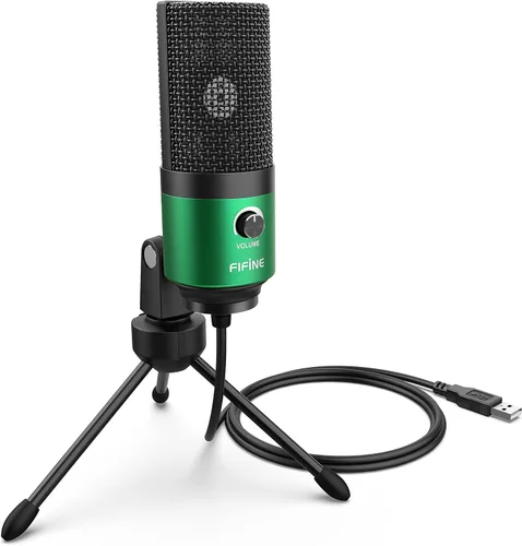 Vista 16 de FIFINE Micrófono USB, Micrófono de condensador de metal para grabar en MAC OS, Windows, Micrófono cardioide para laptop para grabar voces