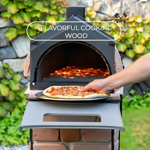 Vista 3 de Pizza Stix - Estufa de madera para horno de pizza, 12 pulgadas, 100% madera de roble seca al horno, ideal para: cocinar pizza, asar a la parrilla