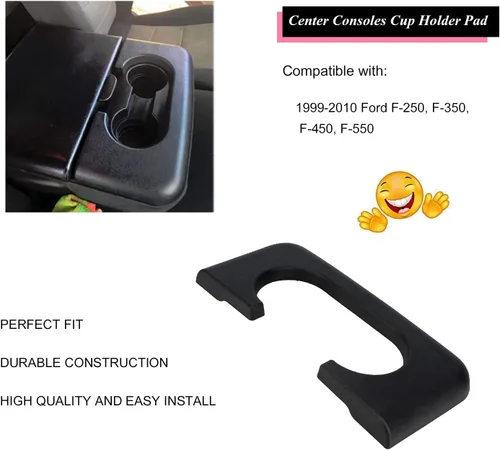 Vista 2 de Soporte para consola central compatible con Ford F250 F350 F450 Super Duty 1999-2010 Soporte para tazas de consola central, reposabrazos