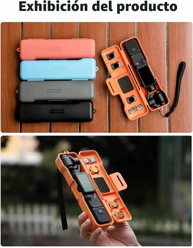 Vista 2 de Funda protectora con cordón compatible con Osmo Pocket 3 Funda de protección completa de plástico Funda de transporte de viaje para bolsillo 3