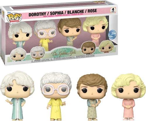 Vista 3 de Funko Pop! TV: Golden Girls - Juego de 4 figuras de vinilo – Edición especial exclusiva con Dorothy, Sophia, Blanche y Rose