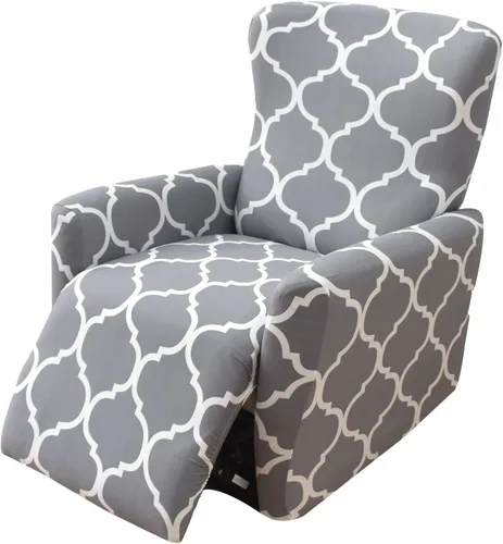 Vista 40 de Fundas para silla reclinable para silla reclinable, 4 piezas, funda para sofá reclinable con bolsillos, funda elástica antideslizante y reclinable