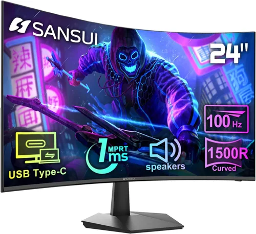 Vista 12 de SANSUI - Monitor de 22 Pulgadas 120Hz, Monitor de Computadora FHD con Relación de Contraste 4000:1 con Sincronización Adaptativa, HDR 100% sRGB