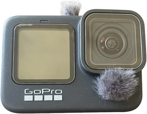 Vista 5 de Micrófono de viento para cámara Muff de gato muerto para Go Pro Hero 9 10 Cubierta de micrófono de viento para la serie de Go Pro Hero (negro)