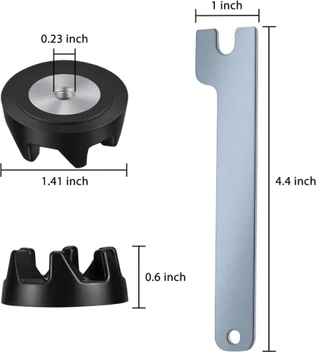 Vista 2 de Mudder - Paquete de 5 piezas de repuesto para licuadora 9704230 con 1 llave compatible con Wp9704230vp Wp9704230