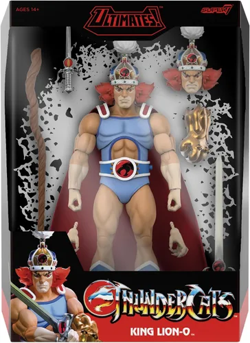 Vista 9 de Super7 ULTIMATES! Thundercats León-O (Espejo) - Figura de acción de Thundercats de 7" con accesorios, coleccionables clásicos de dibujos animados