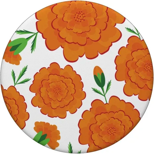 Vista 3 de Marigold - PopSockets intercambiables con diseño decorativo sin costuras, color naranja