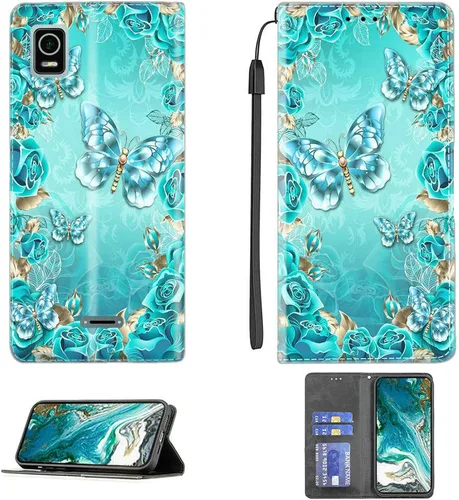 Vista 128 de jioeuinly ATT Motivate 2 - Funda compatible con ATT Motivate 2, funda con soporte abatible y cierre magnético DJS