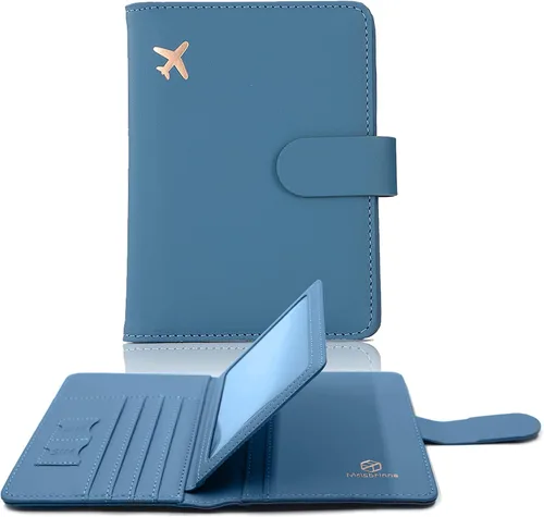 Vista 28 de Melsbrinna - Funda para pasaporte, ranuras para tarjetas, bonita funda para pasaporte para mujeres/hombres, resistente al agua con bloqueo RFID