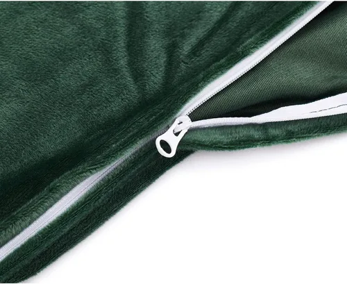 Vista 5 de TONGDADA - Funda para manta con peso de tela Minky (verde oscuro, funda de edredón de 48 x 72 pulgadas)