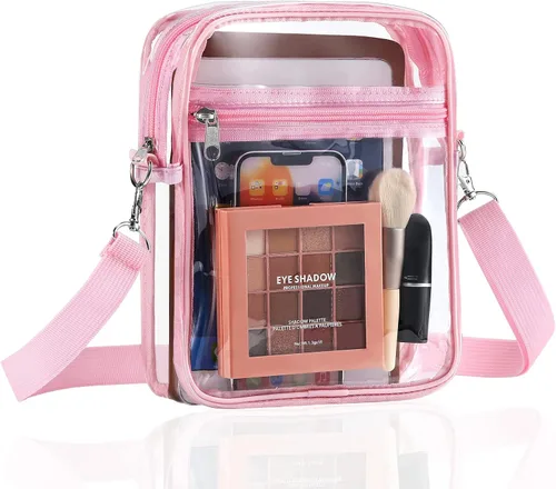 Vista 12 de MoKo Clear Bag Stadium Approved for Women, Crossbody Bag Purse Adjustable Strap Shoulder Bags for Concerts Sports Events