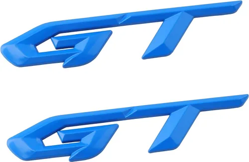 Vista 13 de GT - Calcomanías de metal 3D autoadhesivas para automóvil, emblema de automóvil e insignia, decoración de cubierta de arañazos para camión Negro-rojo