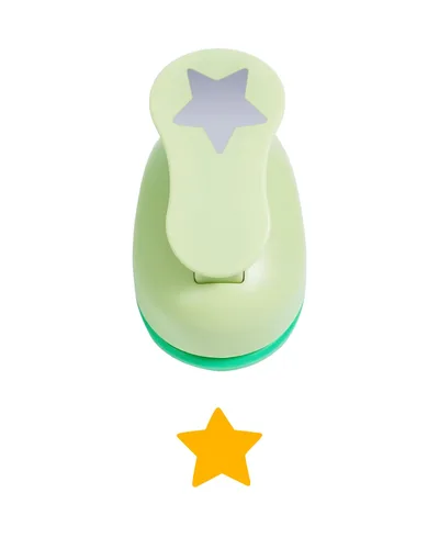 Vista 19 de UCEC Perforadora de mariposa de 1 pulgada, perforadores de papel para manualidades, perforadora de palanca hecha a mano, forma de agujero