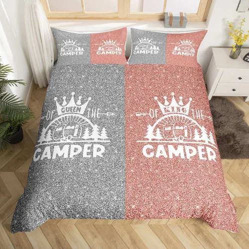 Vista 11 de Erosebridal Lake House Twin Bed Set for Boys Girls Kids, Blue and Beige Lakehouse 2Pcs Duvet Cover with Zipper, Rustic Farmhouse Bedding Sets