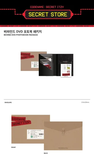 Vista 2 de JYP Ent. [DVD] ITZY - Codename : Secret ITZY Behind DVD PHOTOBOOK Package+Extra Photocards Set (KTMCD0882)