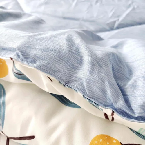 Vista 4 de SDIII - Juego de edredón de 3 piezas, tamaño twin, floral azul, de microfibra suave y ligera, edredón floral azul, juego de ropa de cama vintage
