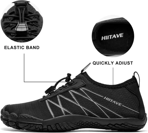 Vista 2 de HIITAVE - Zapatos acuáticos y con sensación de pies descalzos para hombre, calcetines acuáticos de secado rápido para deportes al aire libre