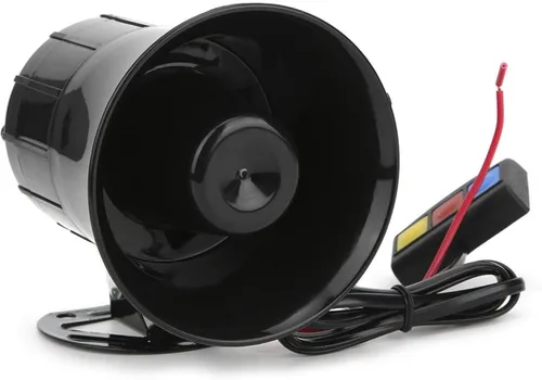 Vista 2 de Acouto 12V 30W Car 3 Tonos Bocina Altavoz Motocicleta Megáfono de advertencia electrónica Sirena Ambulancia Blaring para bocina de coche 12V Altavoz
