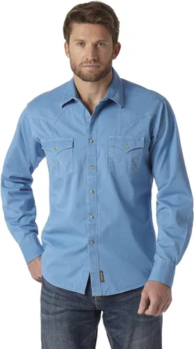 Vista 12 de Wrangler Camiseta de manga larga con dos bolsillos retro para hombre descontinuada Negro