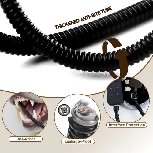 Vista 8 de furrybaby Almohadilla térmica para mascotas, alfombrilla térmica impermeable para perros y gatos con tubo antimordeduras duradero para interiores 1