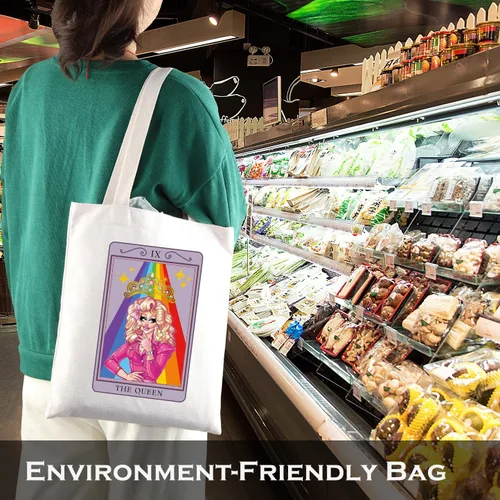 Vista 2 de Fabulous Drag Rainbow Queen Gift IX The Queen Bolsa de compras Tarot Orgullo Gay LGBTQ Bolsa reutilizable