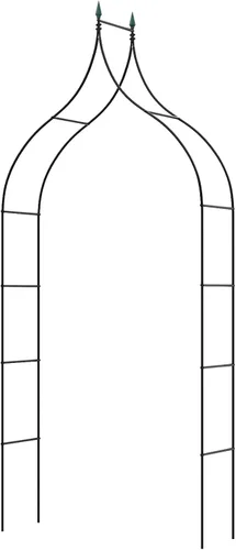 Vista 7 de Giantex Arco de boda de metal para jardín, 9.5 pies de alto x 4.1 pies de ancho, pérgola para plantas trepadoras, rosas, vides, interiores