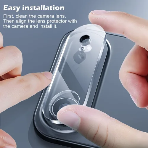 Vista 5 de CloudValley Paquete de 3 protectores de lente de cámara de aire para iPhone 17, película resistente a los arañazos estándar militar, pantalla