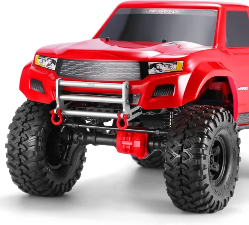 Vista 5 de Parachoques delantero RC de aleación de aluminio para 1/10 SCX10 o TRX-4 Crawler Cars Plata
