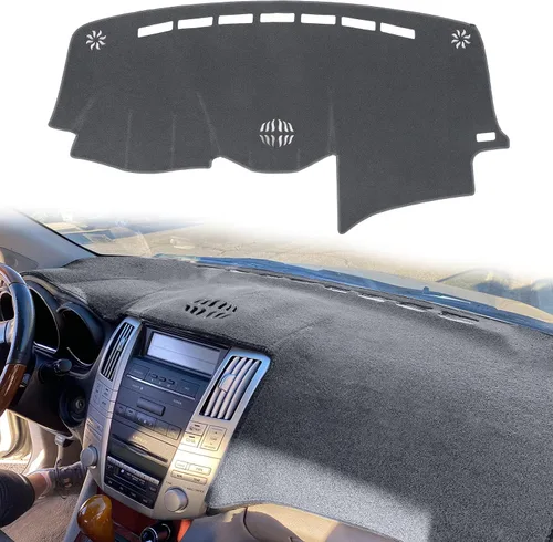 Vista 8 de Cubierta de tablero personalizada para Lexus RX330 2004-2006, RX350 2007-2009, RX400h 2006-2008, almohadilla de cubierta de tablero con orificios