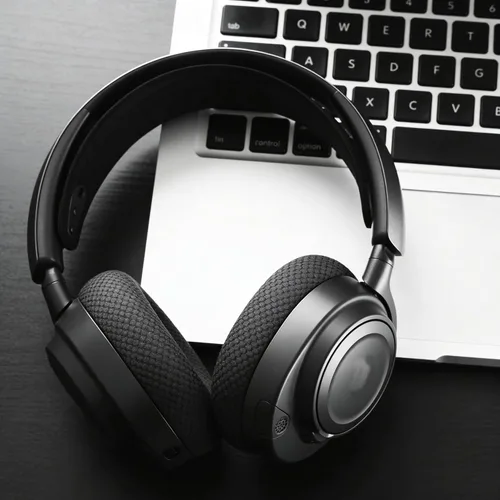 Vista 7 de Defean Almohadillas de tela de malla de repuesto compatibles con auriculares SteelSeries Arctis Nova Pro Wired, Nova Negro