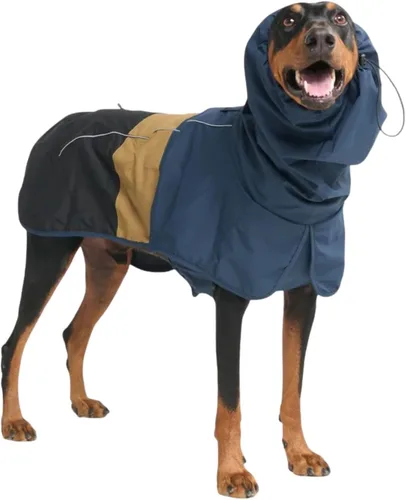 Vista 15 de Spark Paws - Chaqueta impermeable para perros, resistente al viento, para perros pequeños, medianos, grandes y extragrandes, traje reflectante