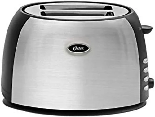 Vista 2 de Oster 2-Slice Toaster with Extra Wide Slots, Bagel Toaster for All Bread Types, Brushed Stainless Steel