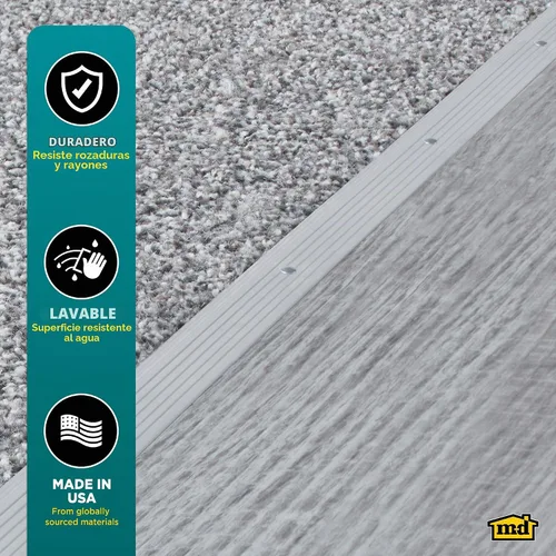 Vista 8 de MD - Moldura de alfombra de construcción, aluminio plateado, 7/8 pulgadas x