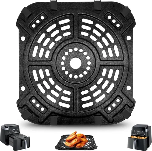 Vista 9 de Accesorios para freidora de aire Ninja AF080 Mini freidora de aire, 5.6 x 5.6 pulgadas, cuadrada, de grado alimenticio, antiadherente, freidora