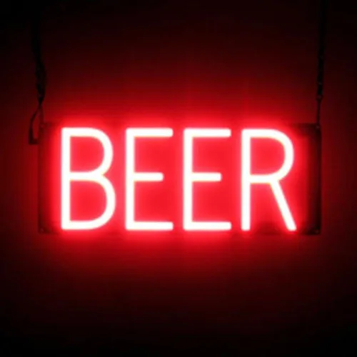 Vista 16 de SpellBrite Letrero de cerveza fría Letrero relacionado con la cerveza con aspecto de neón, fuente de luz LED verde 16.8 x 15.0 pulgadas