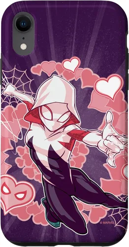 Vista 25 de Marvel Spider-Man Into The Spider-Verse Gwen Stacy Hearts - Carcasa para iPhone 17