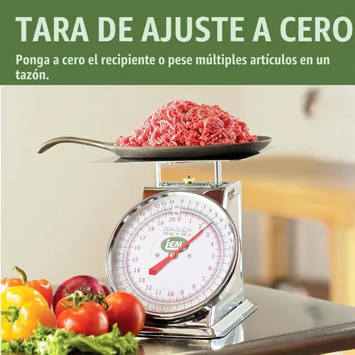 Vista 3 de LEM Productos Báscula de acero inoxidable de 44 libras, plata