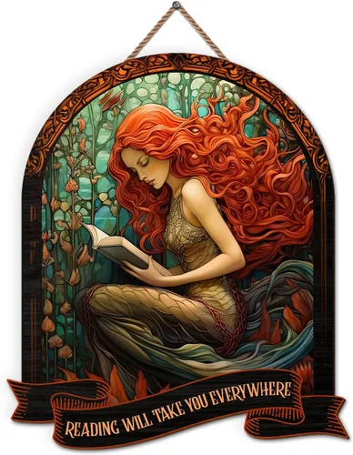 Vista 19 de Artsy Woodsy Letrero de madera de esquina de lectura personalizado (no tallado o neón), placa de pared, decoración de Book Nook Club Room Hideaway