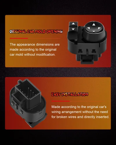 Vista 3 de Interruptor de espejo eléctrico de repuesto para Chevy Silverado 1500 2007-2014 Chevy Silverado 2500 HD 2007-2013 GMC Sierra 1500 2007-2014 GMC