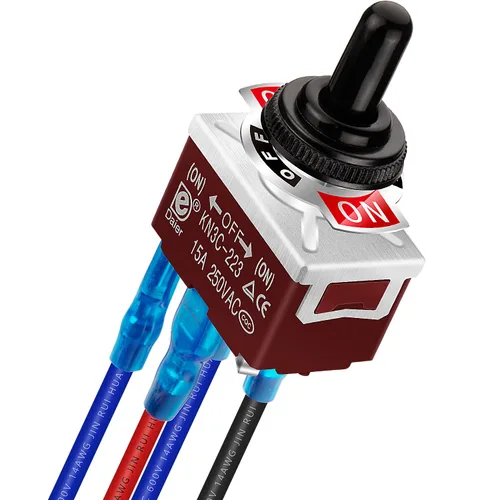 Vista 7 de DaierTek Interruptor de Polaridad Inversa con Enganche 12V 30A Interruptor de Palanca de 3 Posiciones Impermeable DPDT 4 Pines ON OFF ON Interruptor