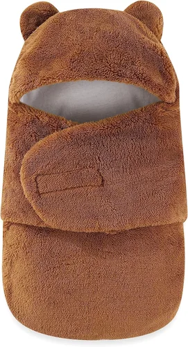Vista 21 de AiWMGL Manta de Forro Polar para Bebé de Invierno 0-3 Meses Niños Niñas Envoltura Ajustable para Recién Nacido Suave y Cálida Saco de Dormir de Felpa