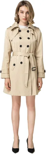Vista 2 de NANJUN - Gabardina cruzada de mujer