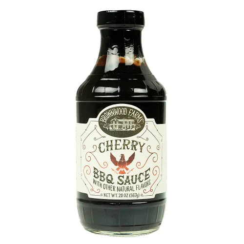 Vista 3 de Brownwood Farms - Salsa BBQ de cereza - 20 onzas, paquete de 2 - Sabores dulces y picantes - Barbacoa para untar sin gluten para carnes, verduras