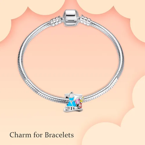 Vista 4 de NJXINJIABO 925 Sterling Silver Love Family Mom Sister Charms for Bracelets and Necklaces Love Family Mom Animal Dangle Pendants Beads Charms Jewelry