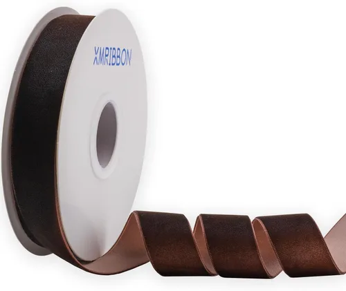 Vista 39 de Cinta de terciopelo negro de un solo lado, carrete de 1 pulgada por 10 yardas