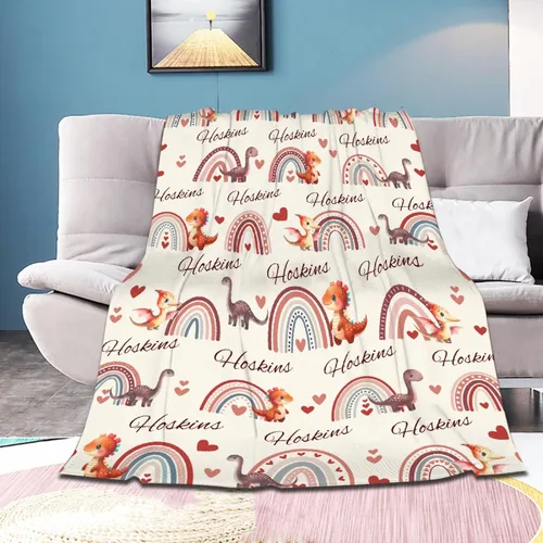 Vista 27 de Manta de bebé de esqueletos de dinosaurios de neón retro de los años 80, regalos para niños y niñas, decoración de dinosaurios, felpa suave