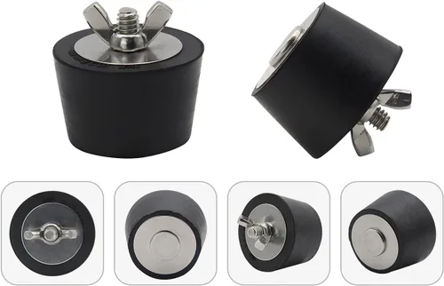 Vista 7 de Tapones de invierno para piscina de 1.5 pulgadas con tornillo SS y tornillos de acero inoxidable, goma resistente para piscinas enterradas y sobre