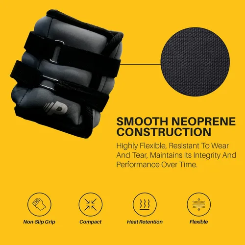 Vista 5 de Premier Pitching Wrist Weight Set Adjustable Neoprene Weighted Hand Weights Strength Training Fitness Workout, Running, Lifting Hook and Loop